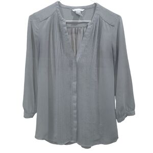 H&M solid gray button-up Size 6